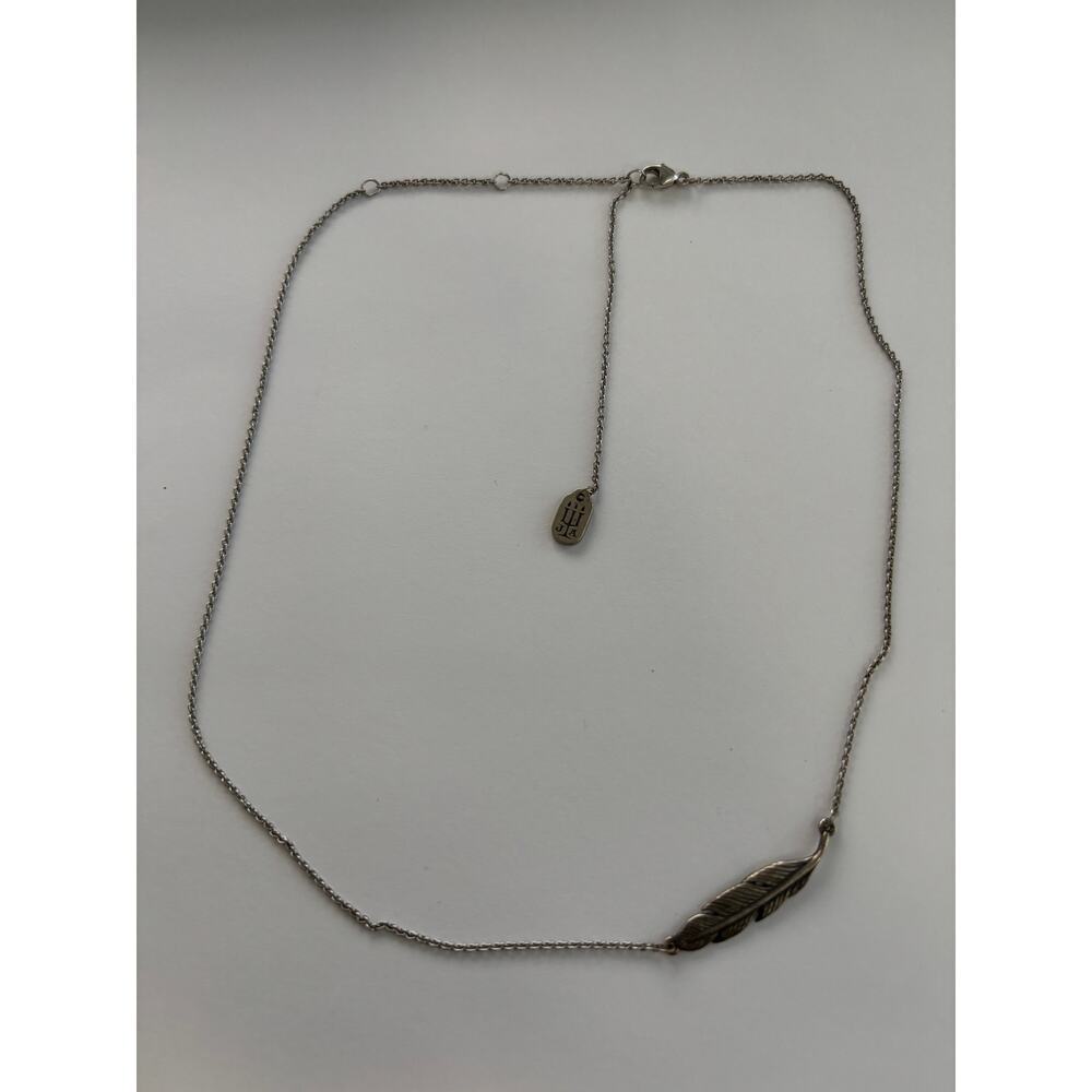 James Avery Sterling Silver Dainty Feather Necklace